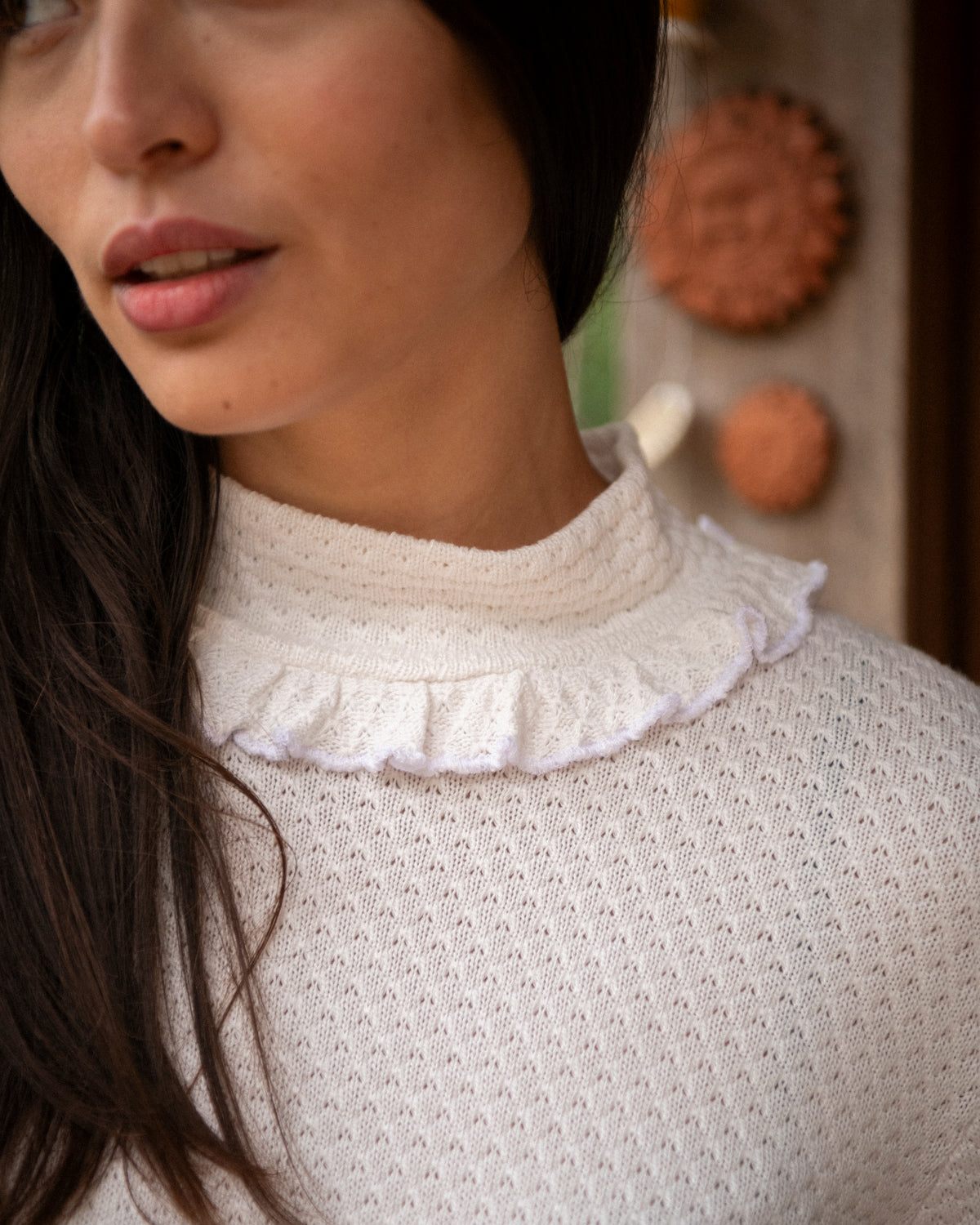 detail col volant body alexia finition feminine patron couture sous pull