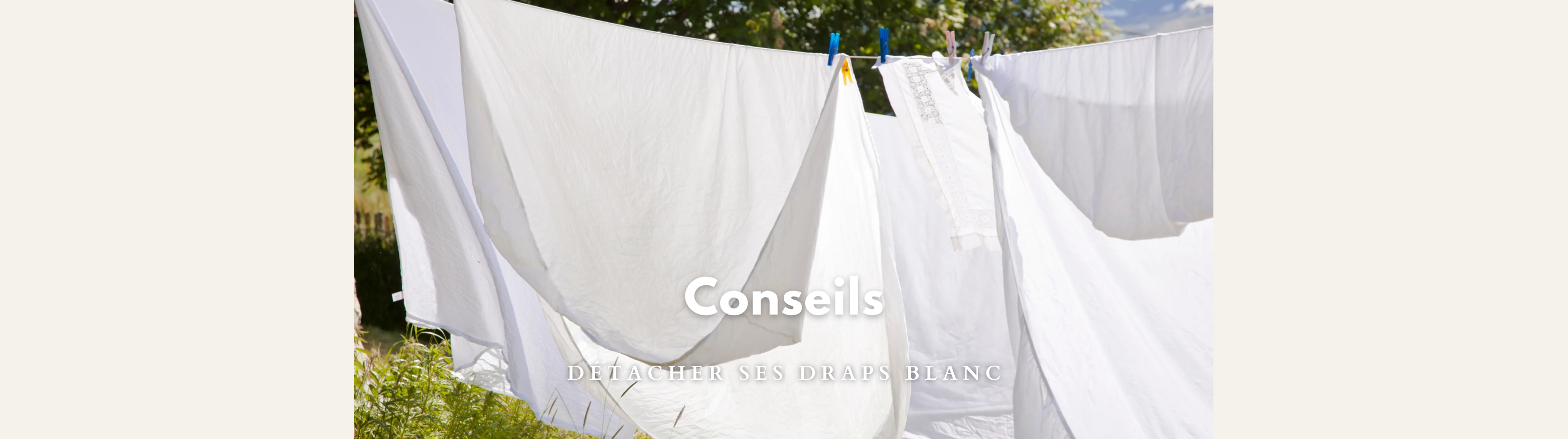 draps blanc vintage