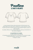 Illustration technique du patron du haut Paulne, montrant ses spécificités.