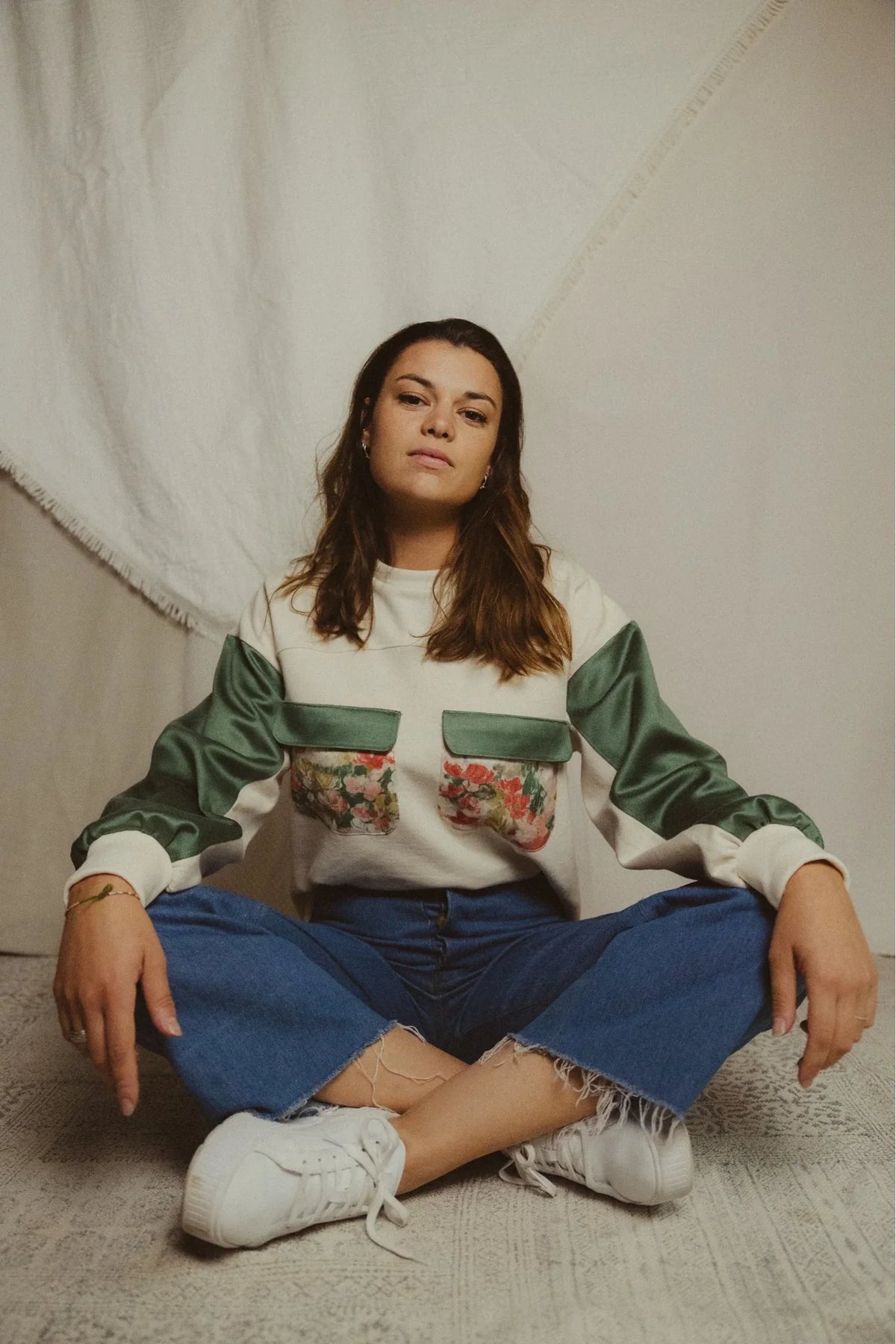 Kit couture du sweat Simone, Maéli, personnalisé et upcyclé.
