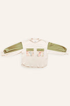 Sweat Simone fleuri vert ocre à empiecement de Maéli Paris.